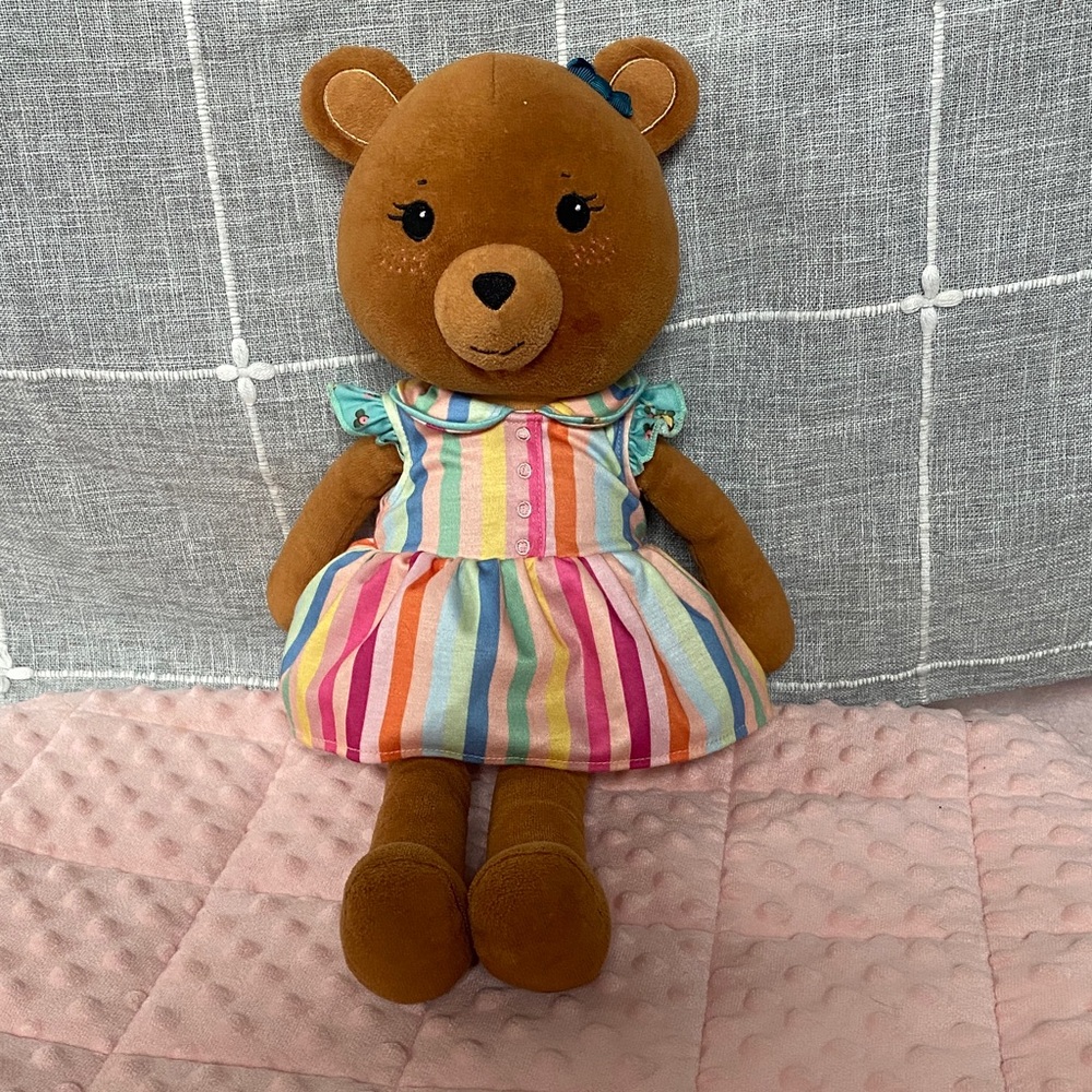 Matilda Jane Multicolor Striped Dress Bear